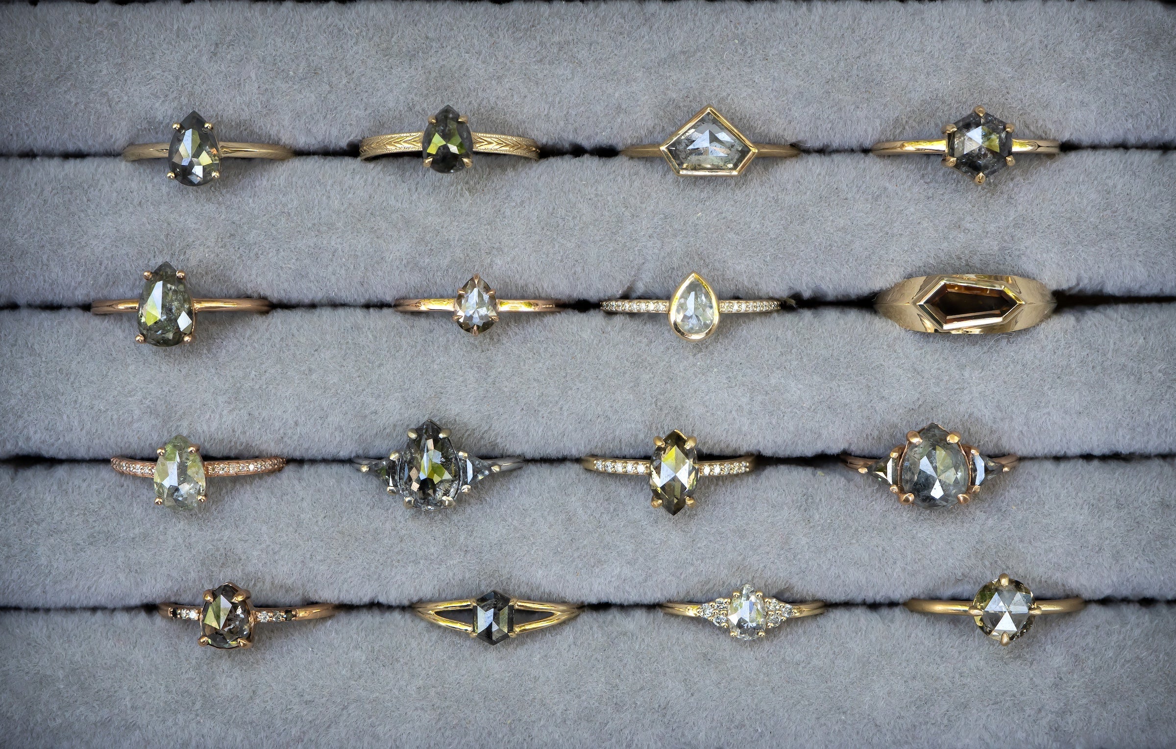 Ready to Wear Rings mossNstone