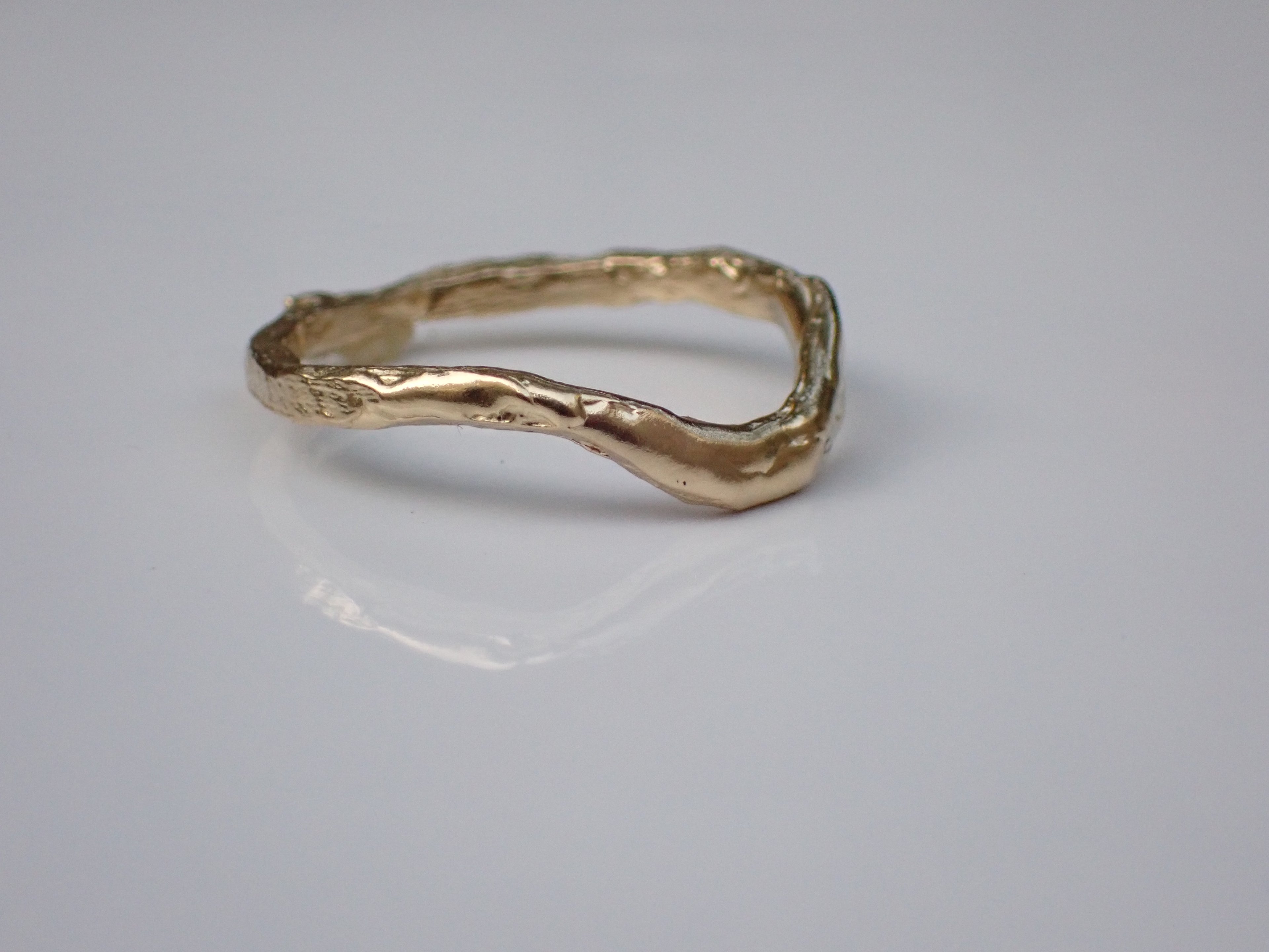 Custom molten Curved Band for Ann