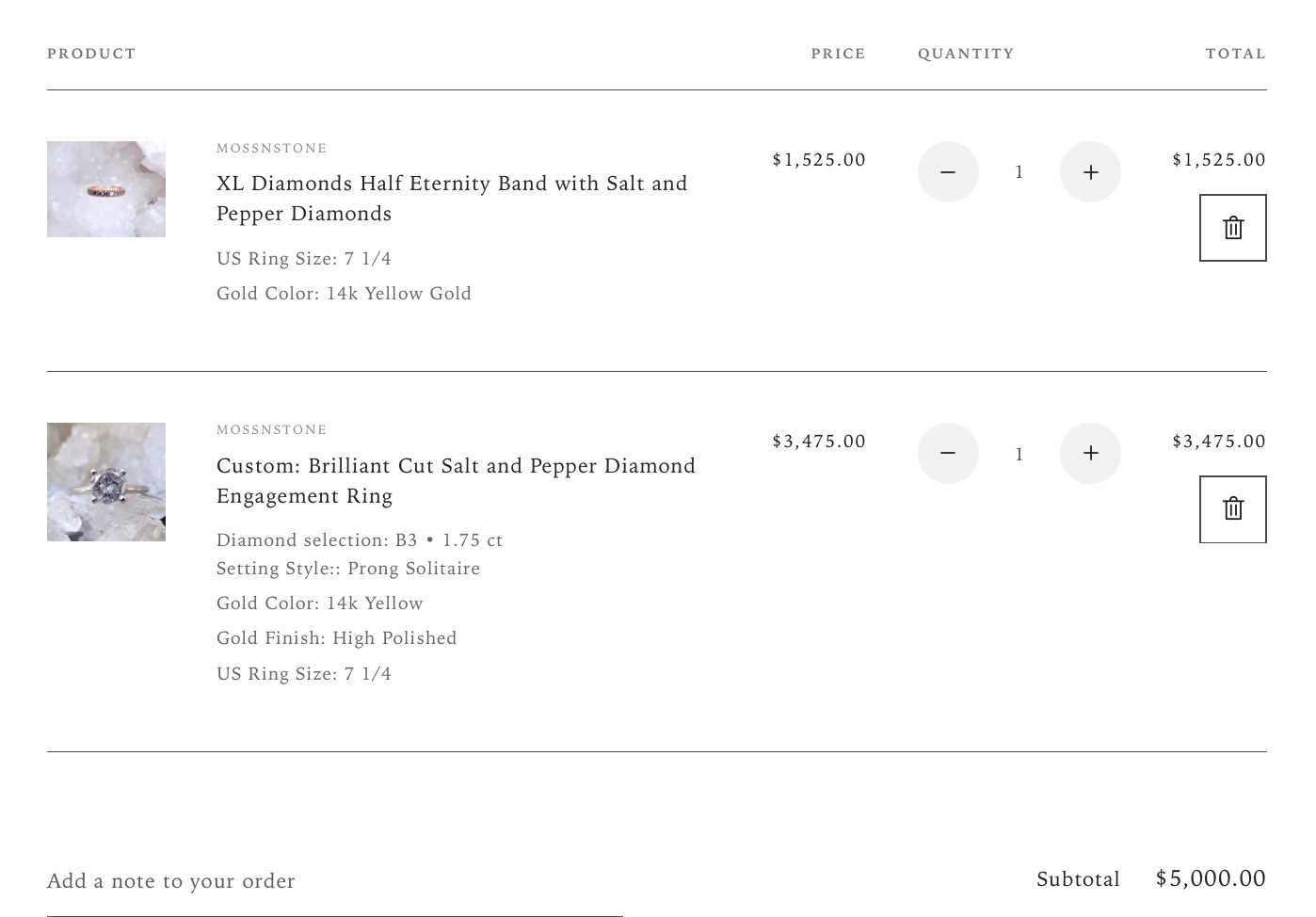 Custom Payments: Brilliant Cut Salt and Pepper Diamond Ring + XL Pave Set