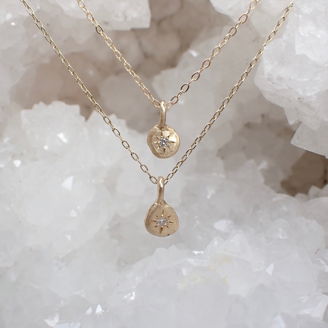 Petite Snowflake Diamond Necklace