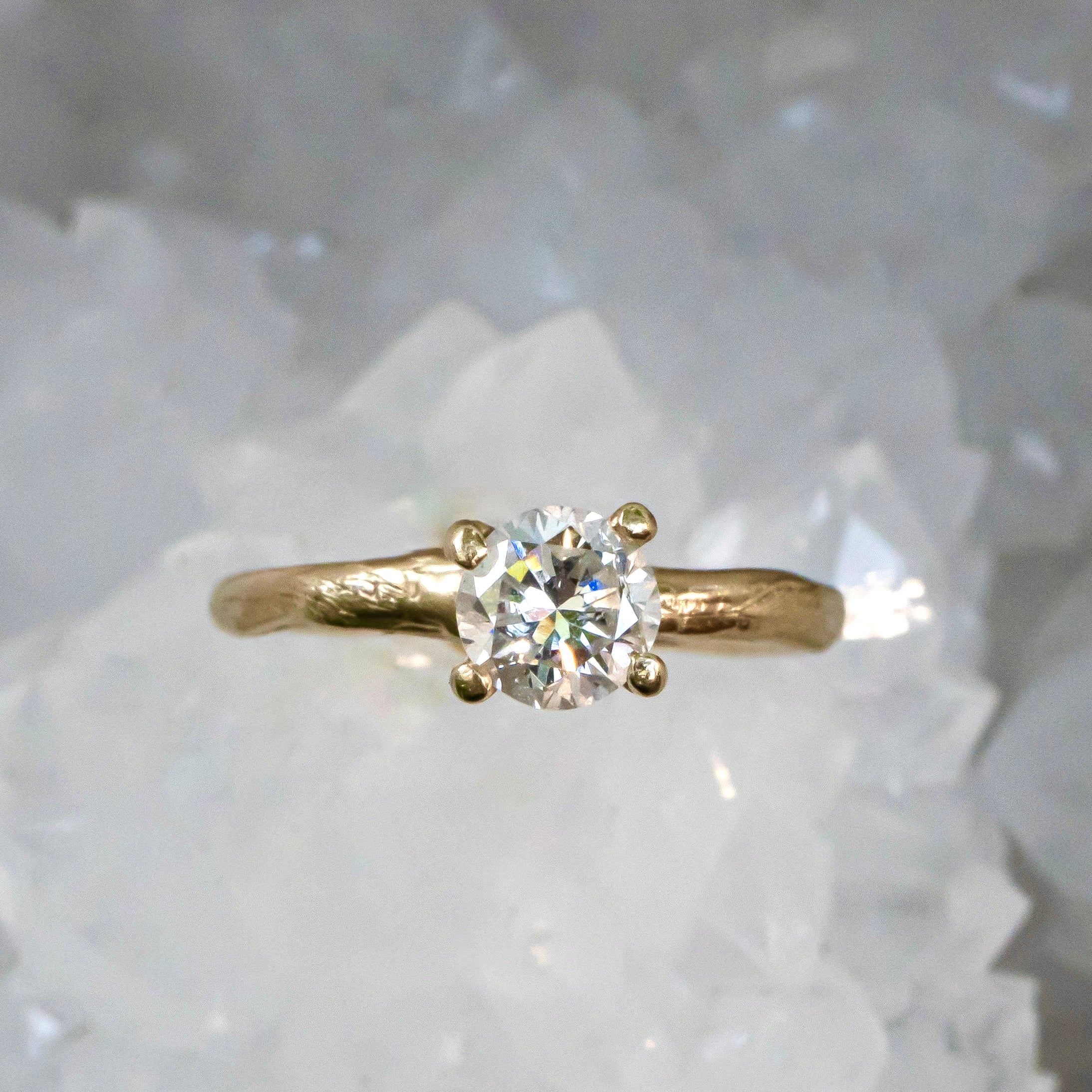Twig and Branch Style Engagement Ring - Salt and Pepper Diamond Ring- mossNstone
