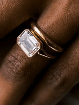 Custom Emerald Cut Diamond Ring for Ashley-Anna - mossNstone