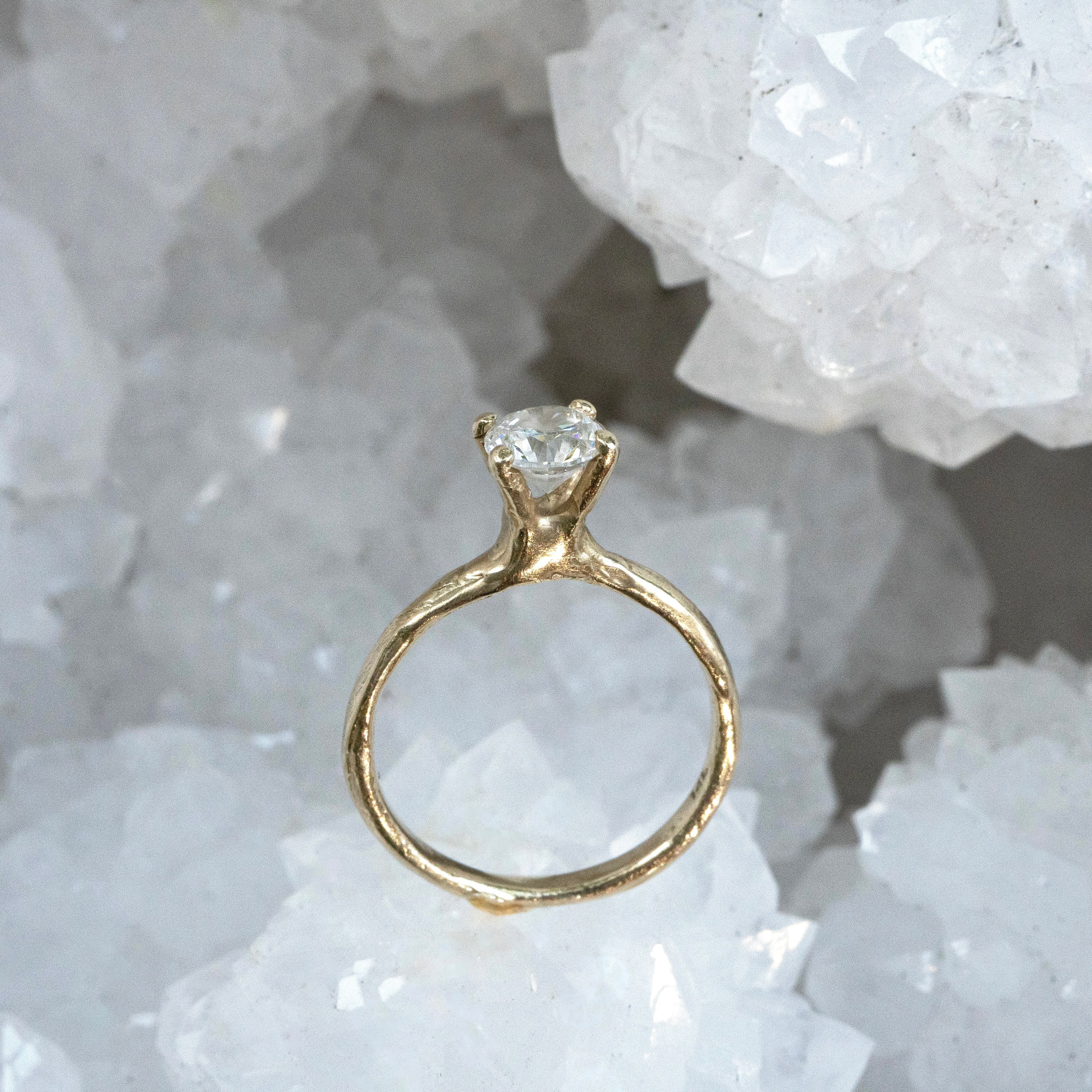 Twig and Branch Style Engagement Ring - Salt and Pepper Diamond Ring- mossNstone