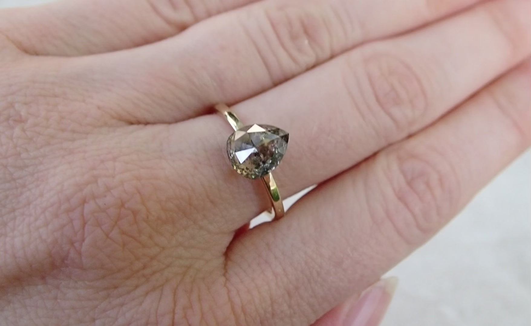 Custom Hand Carved Diamond Ring for Jennifer