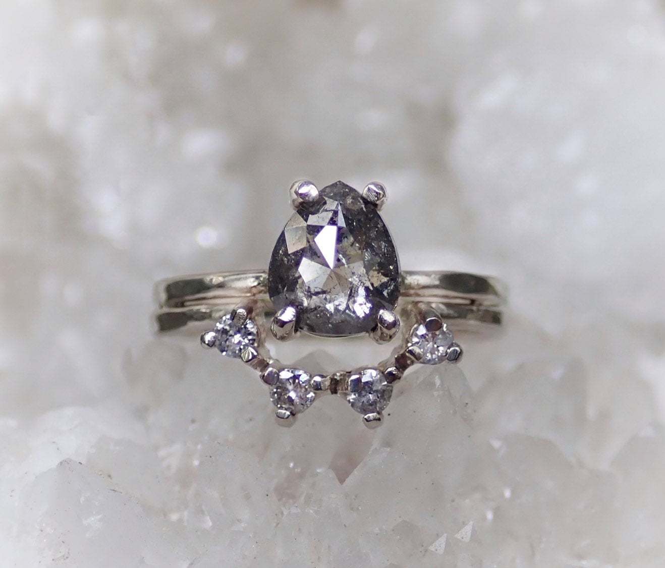 Crown Arc Diamond Ring mossNstone