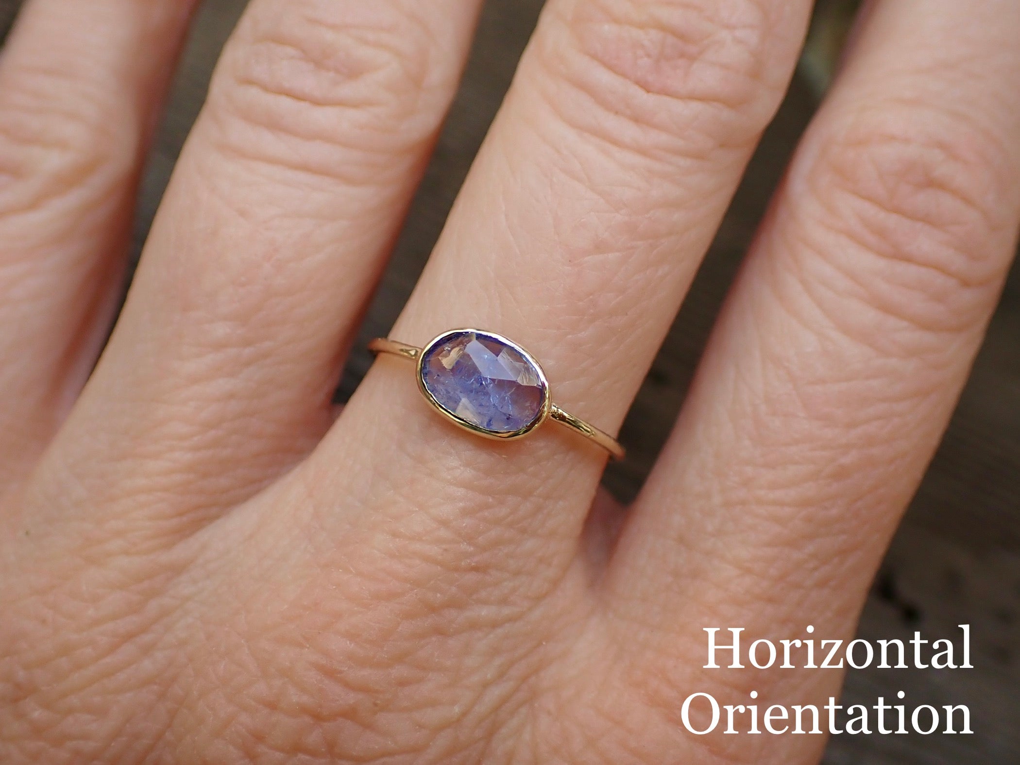 Custom Gemstone Stacking Ring, Solid 14k: Select your Stone - mossNstone