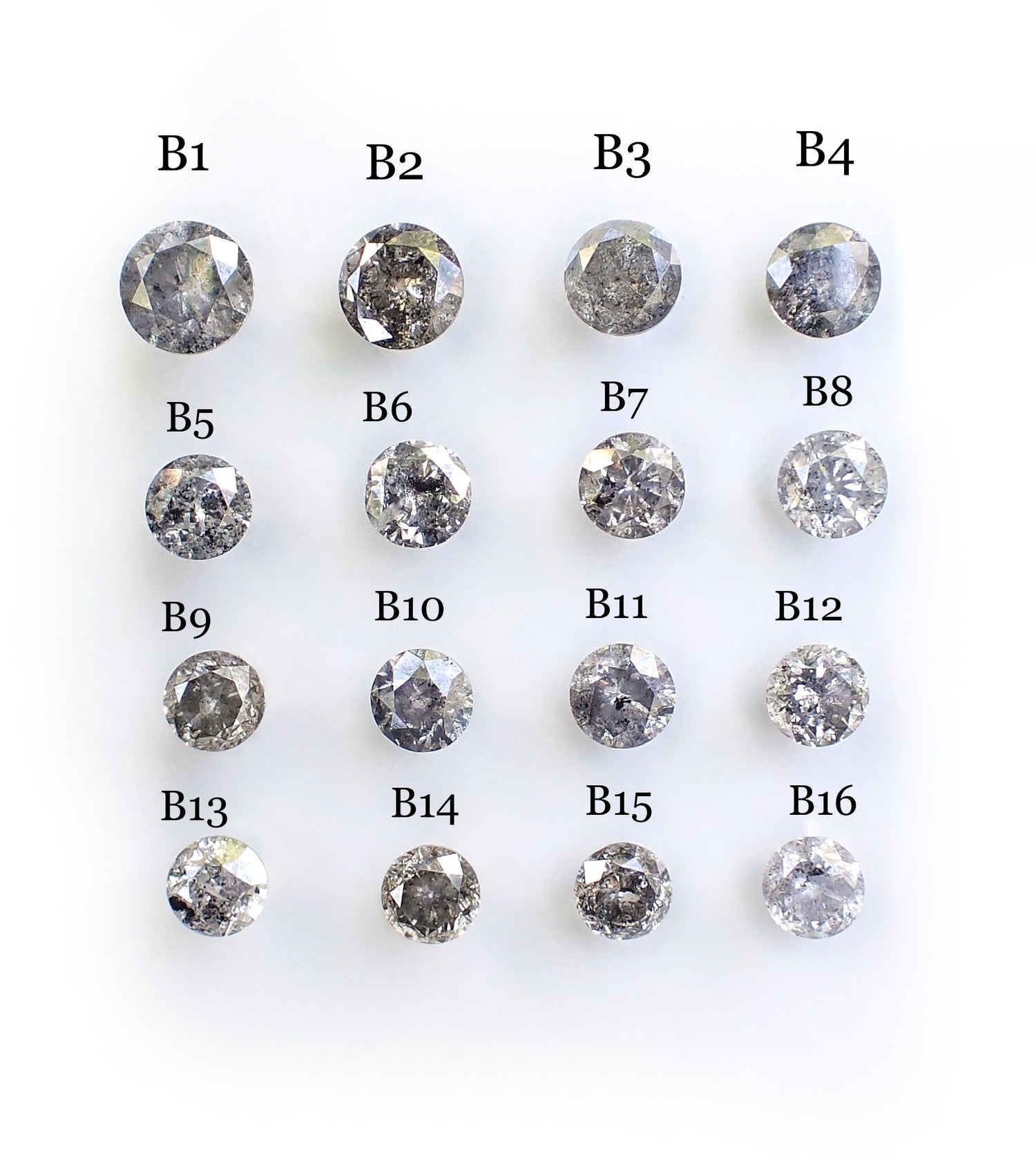 Custom: Brilliant Cut Salt and Pepper Diamond Engagement Ring mossNstone