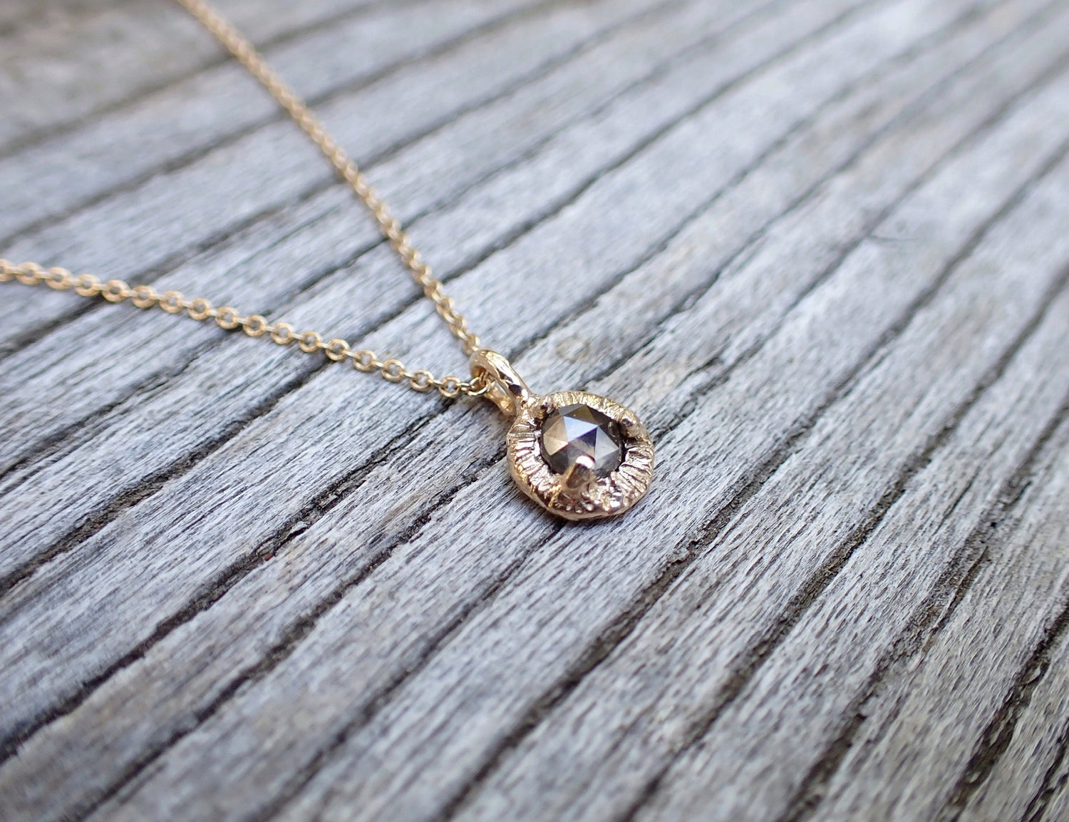 Salt and Pepper Diamond Pendant - mossNstone