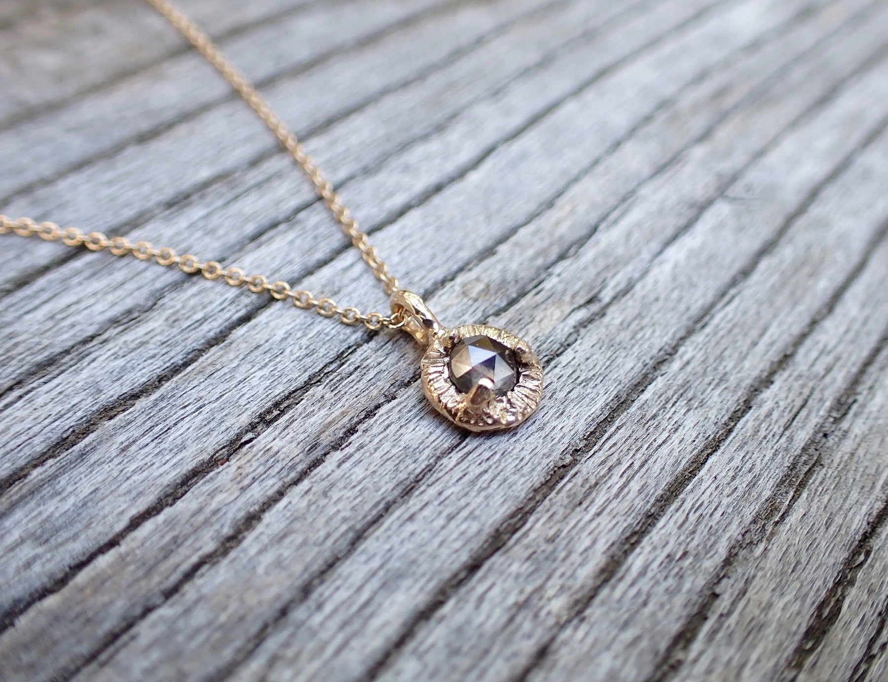 Salt and Pepper Diamond Pendant - mossNstone