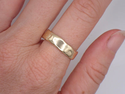 Melted Gold -Mens Raw 14k Gold Band