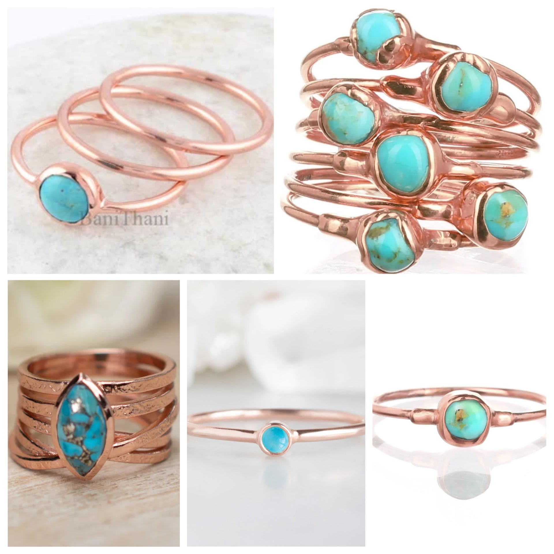 Custom Turquoise Birthstone Ring for Jordan 14k Rose Gold