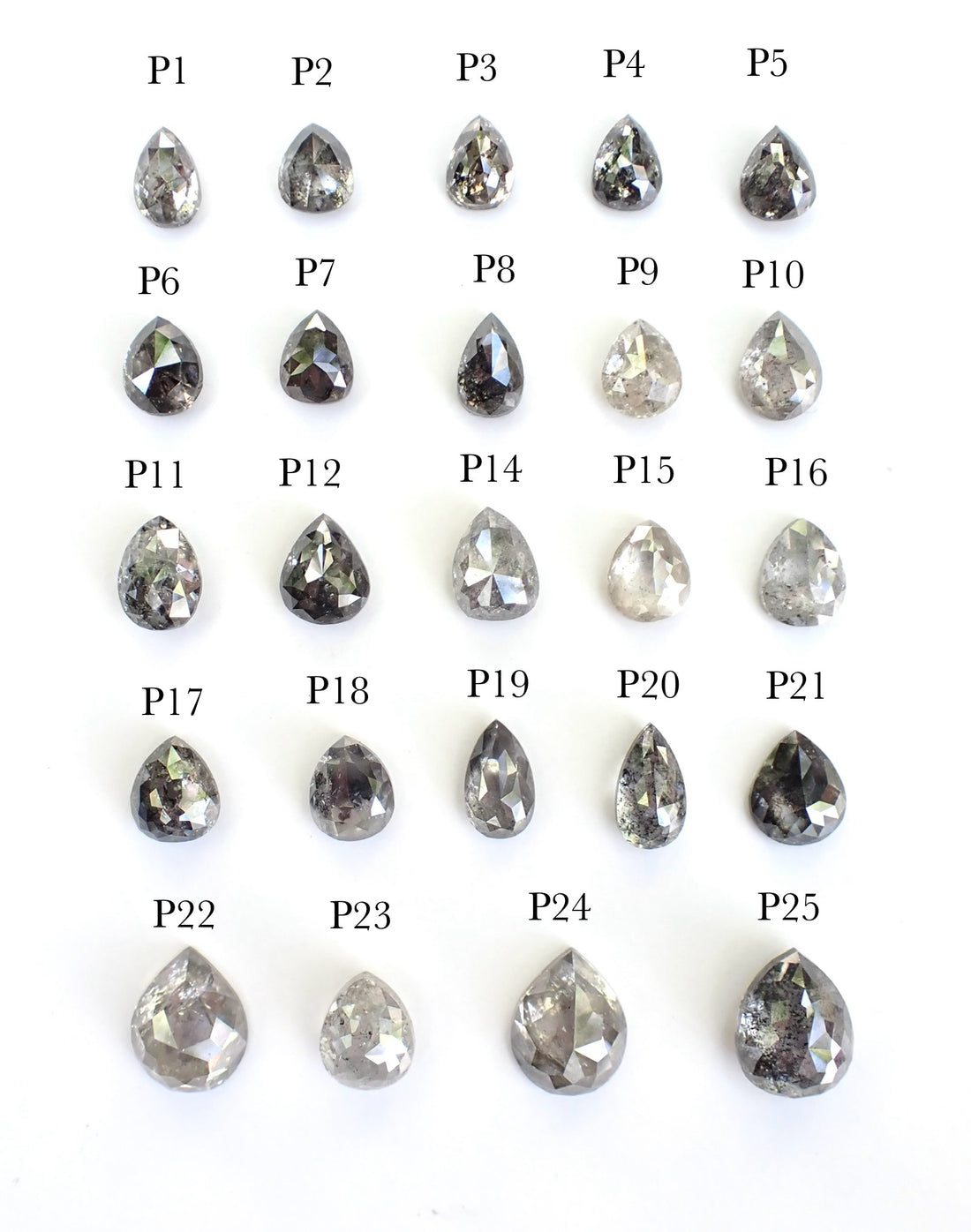 Custom: Pear Salt and Pepper Diamond Ring