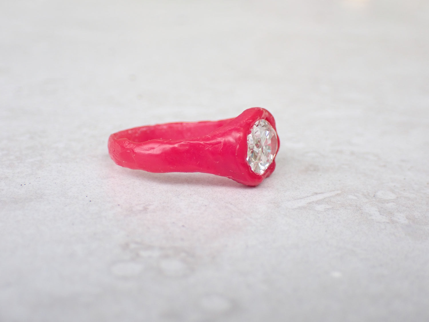 Custom Molten Gold IGI Oval Diamond Ring for Kevin