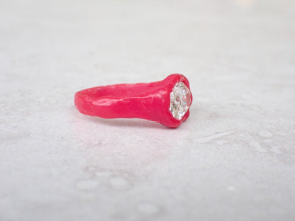 Custom Molten Gold IGI Oval Diamond Ring for Kevin