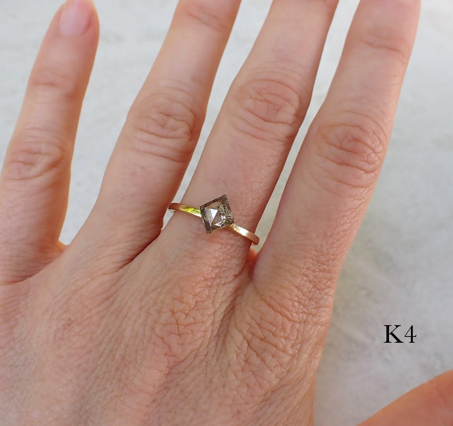 Custom Diamond Viewing for Maddie - Salt and Pepper Diamond Ring- mossNstone