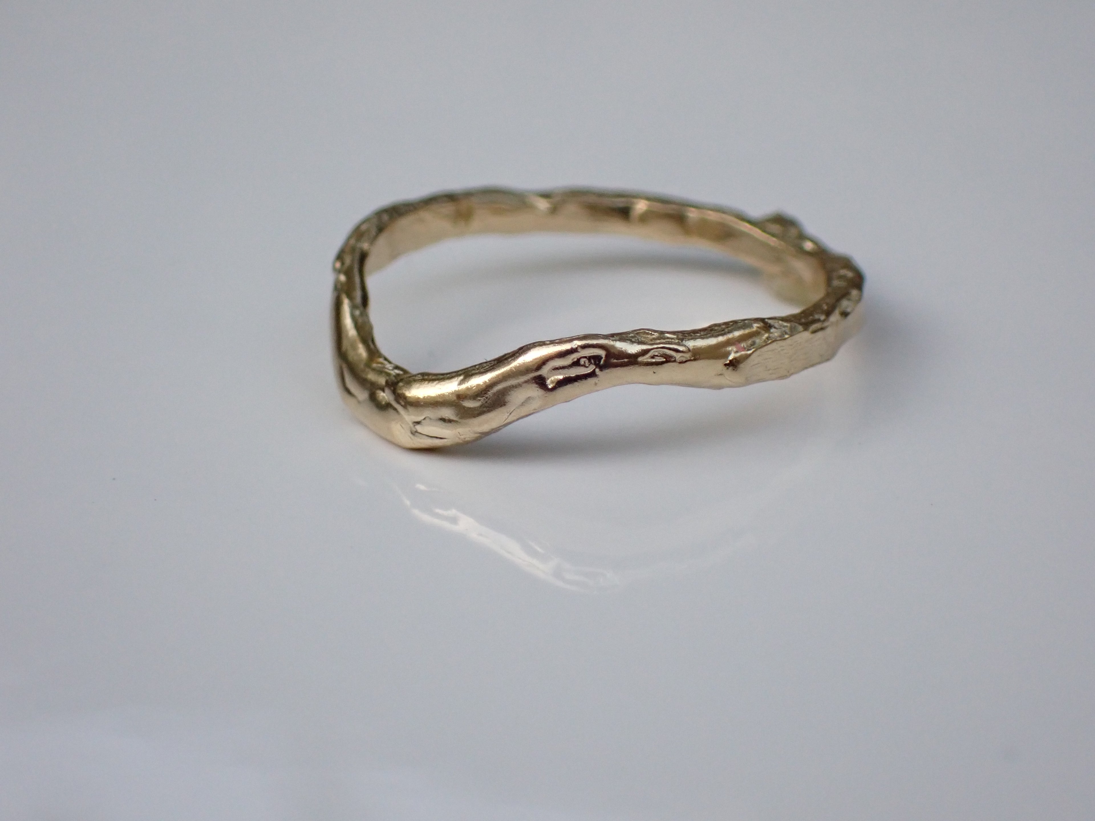 Custom molten Curved Band for Ann