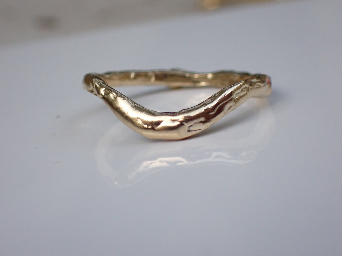 Custom molten Curved Band for Ann