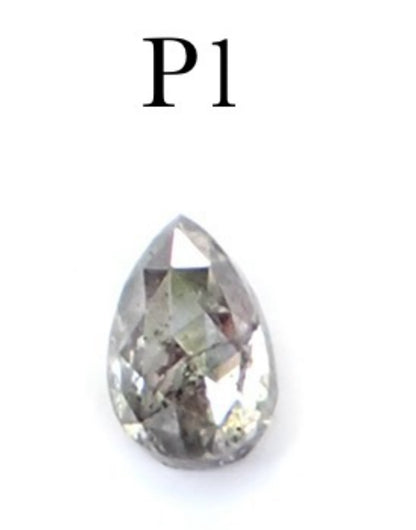 Custom: Pear Salt and Pepper Diamond Ring