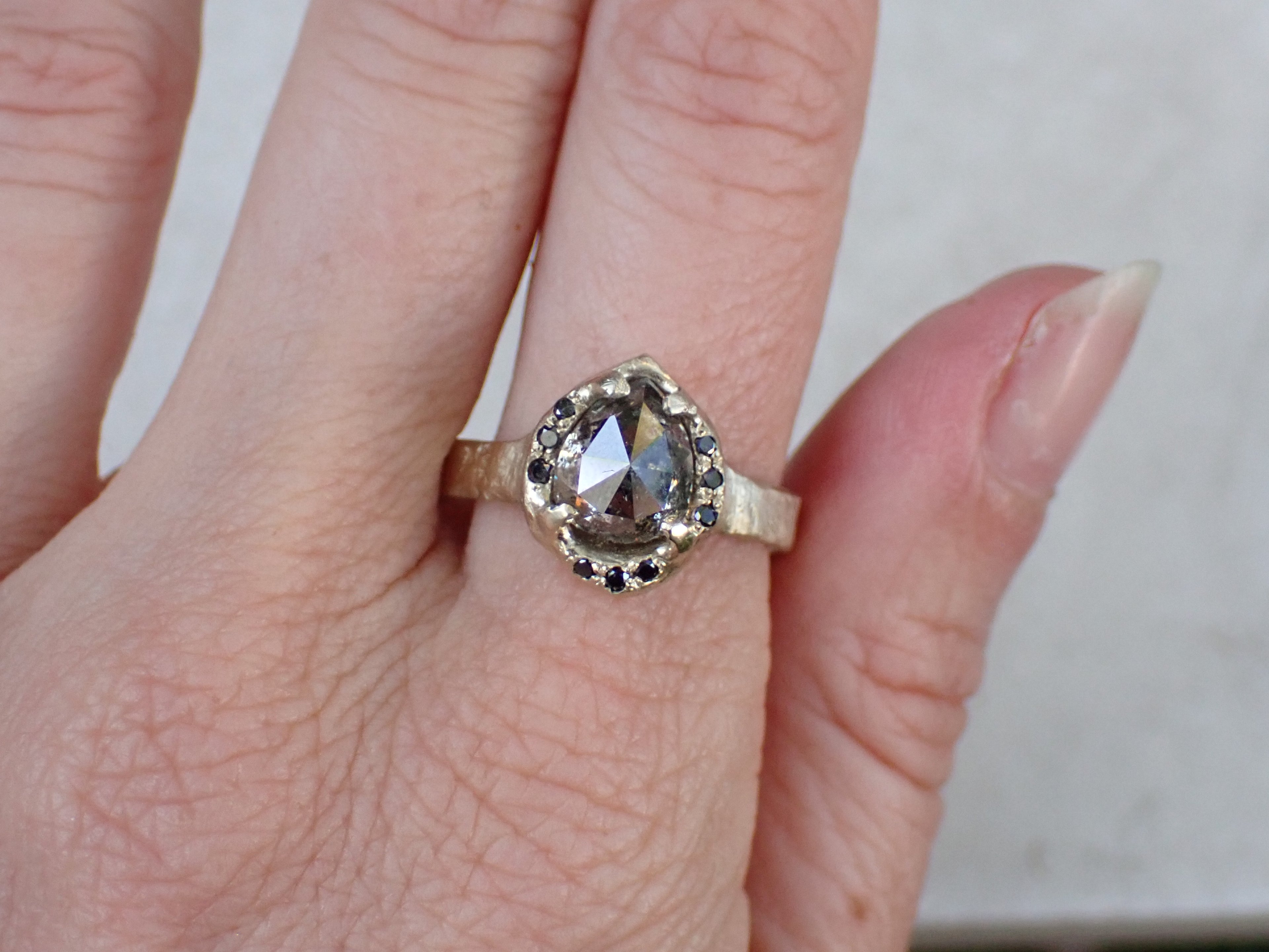 Custom Hand Carved Diamond Ring for Jennifer