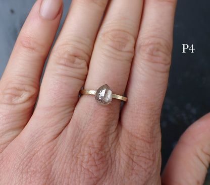 Custom Diamond Viewing- icy white pear diamonds - Salt and Pepper Diamond Ring- mossNstone