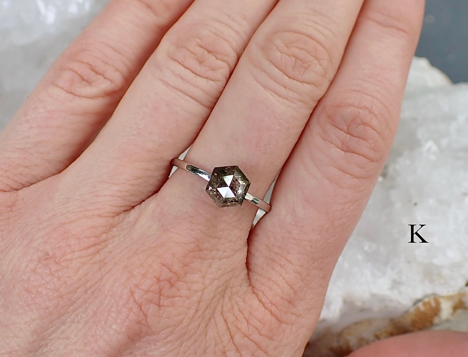 Custom Payments for Hexagon Diamond Ring with Triangle Accents