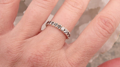 XL Diamonds Half Eternity Band with Salt and Pepper Diamonds