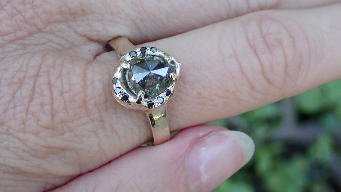 Custom Hand Carved Diamond Ring for Jennifer