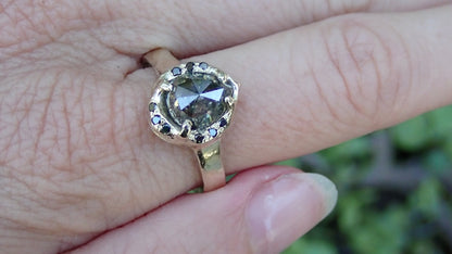 Custom Hand Carved Diamond Ring for Jennifer