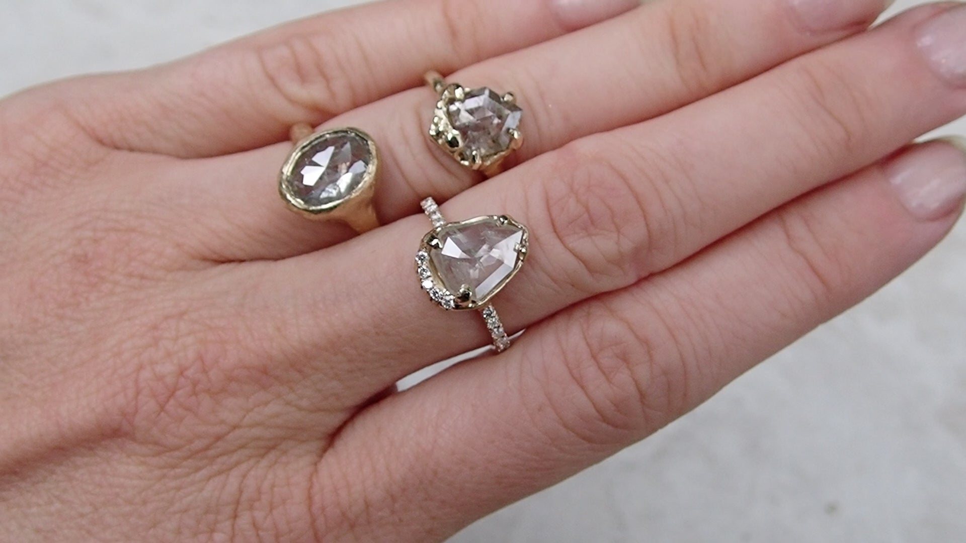 Icy White Shield Cut Diamond Ring