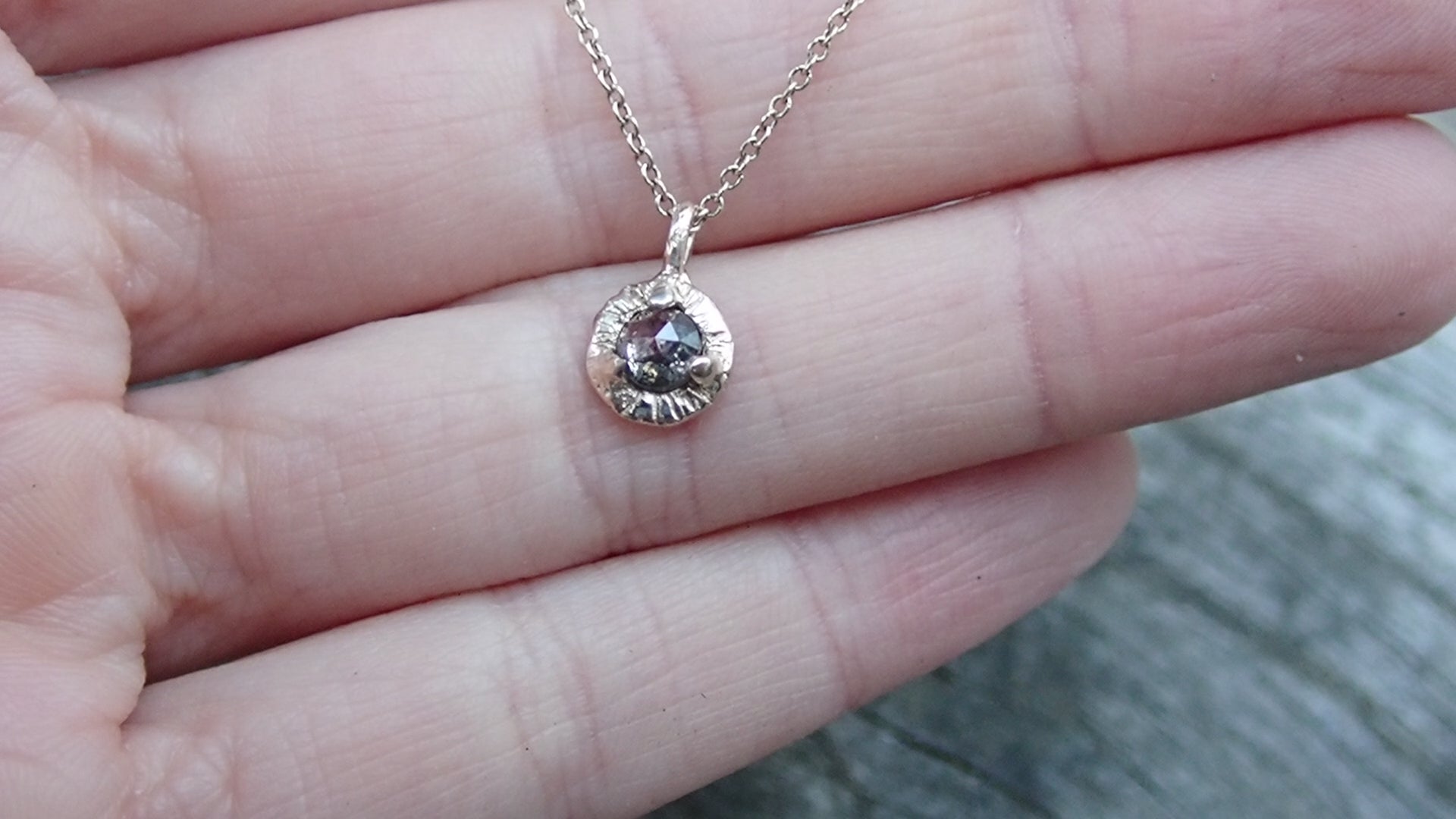 Salt and Pepper Diamond Pendant