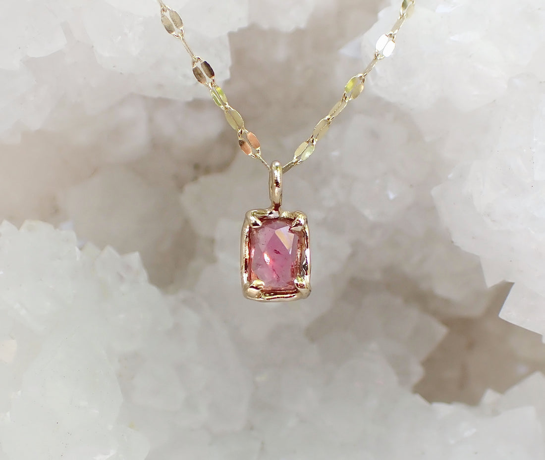 Pink Tourmaline Necklace - mossNstone