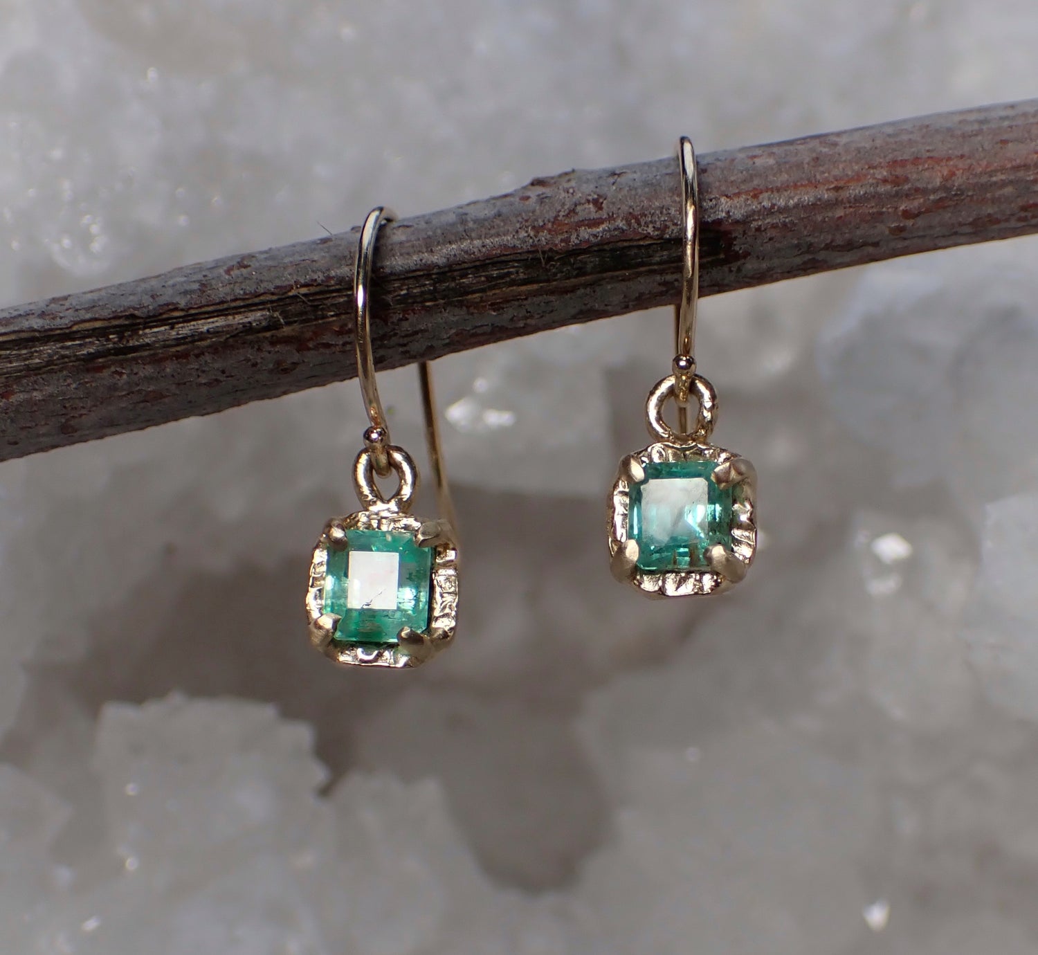 Natural Emerald Earrings - mossNstone