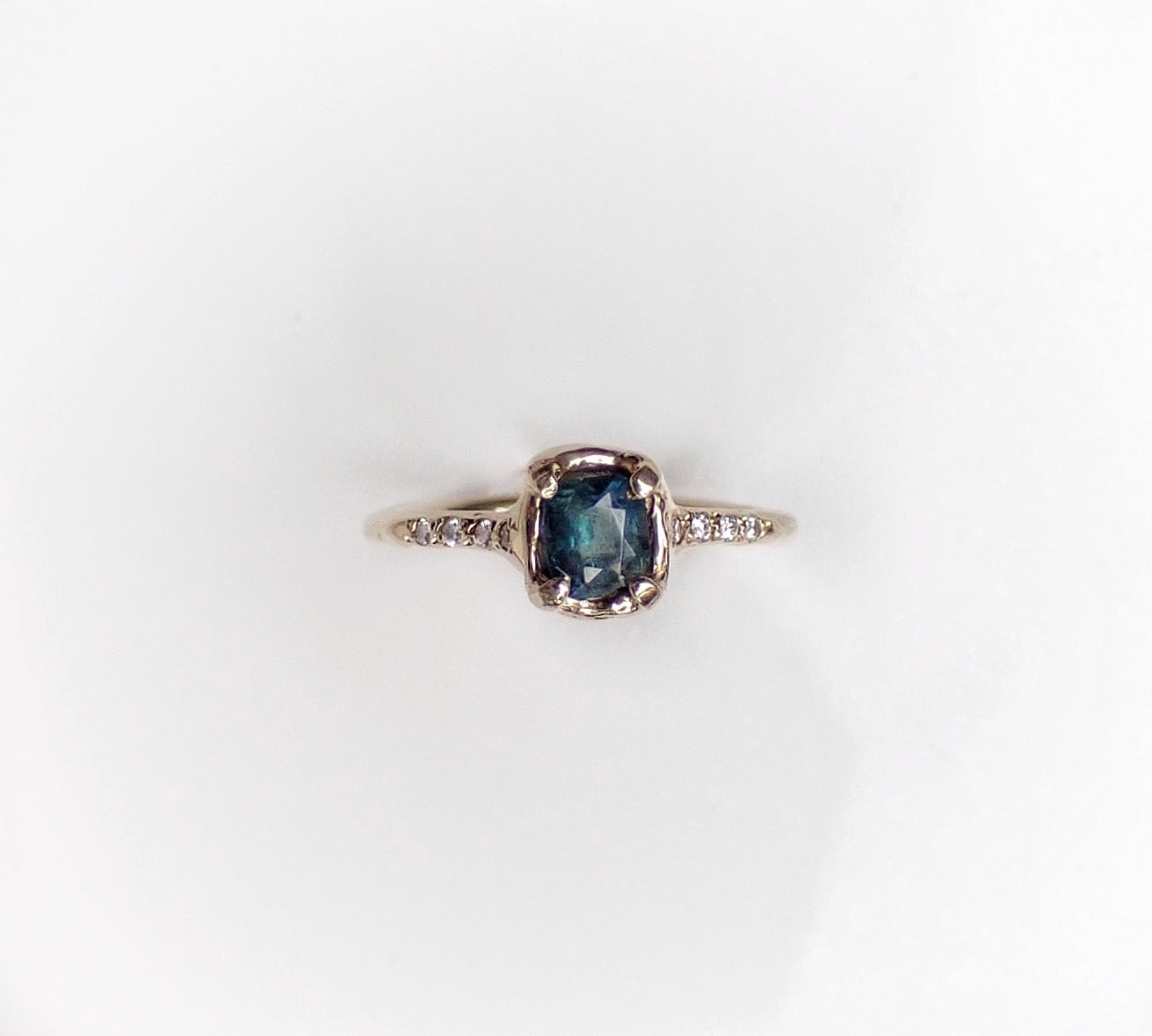 Natural Sapphire + Diamond Ring - mossNstone