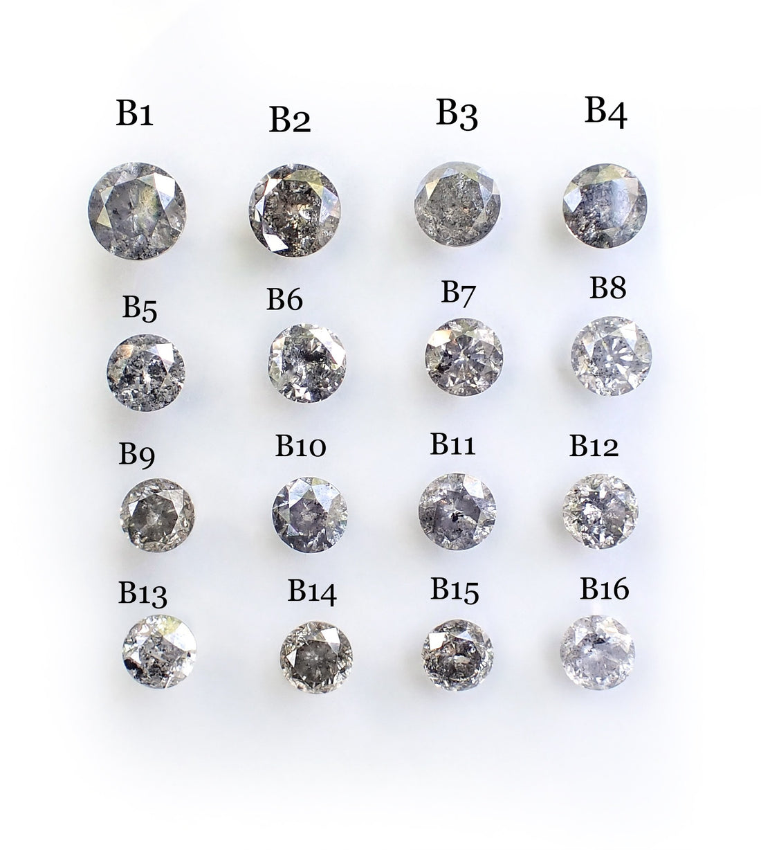 Custom: Brilliant Cut Salt and Pepper Diamond Engagement Ring mossNstone