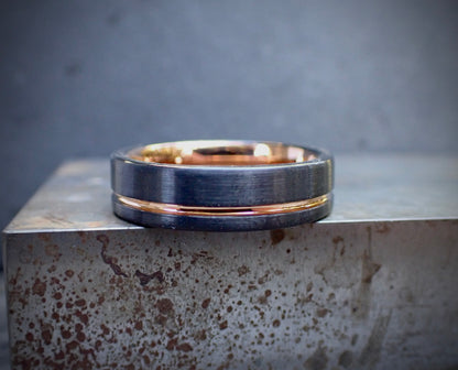 Custom Order for Gwen • Hammered 6mm Matte Black Men&