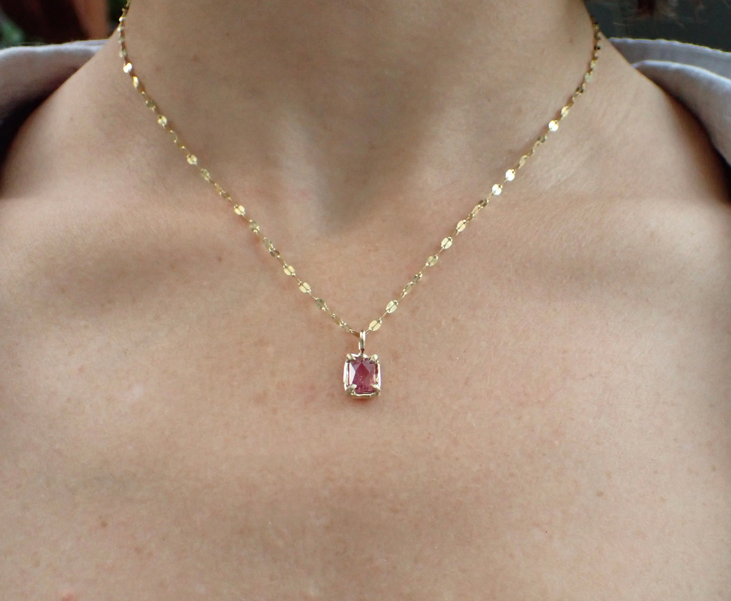 Pink Tourmaline Necklace - mossNstone