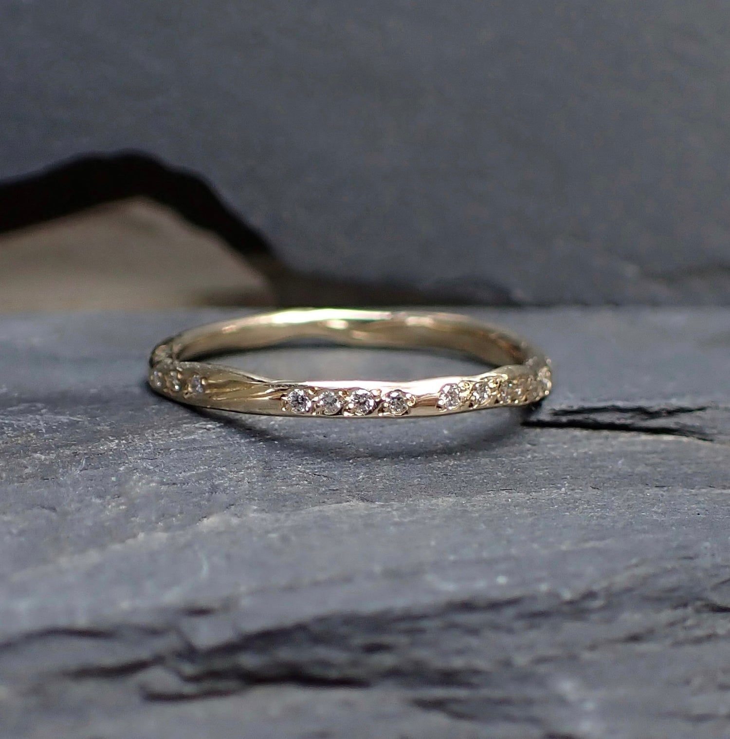 Scattered Diamond Stacking Band - mossNstone