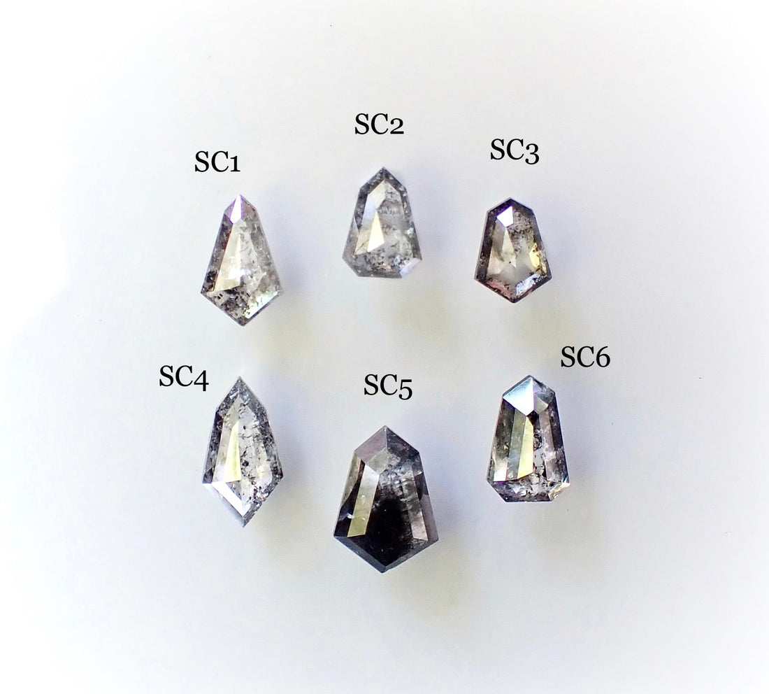 Select Your Own Shield Cut Diamond, 14k Hand Carved Setting - mossNstone