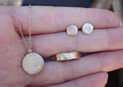 Solid Gold Handmade Coin Pendant - mossNstone