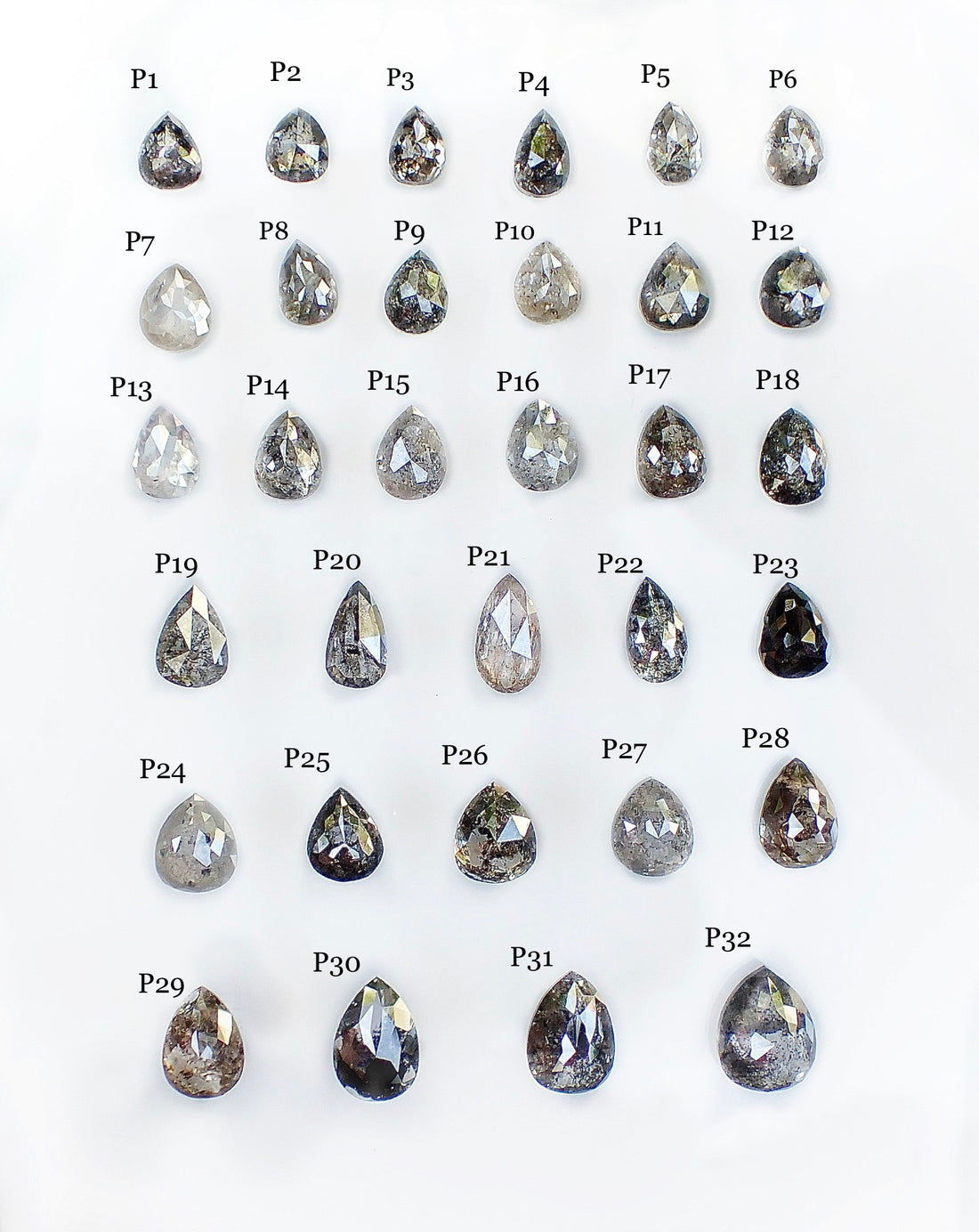Custom: Pear Salt and Pepper Diamond Ring - mossNstone