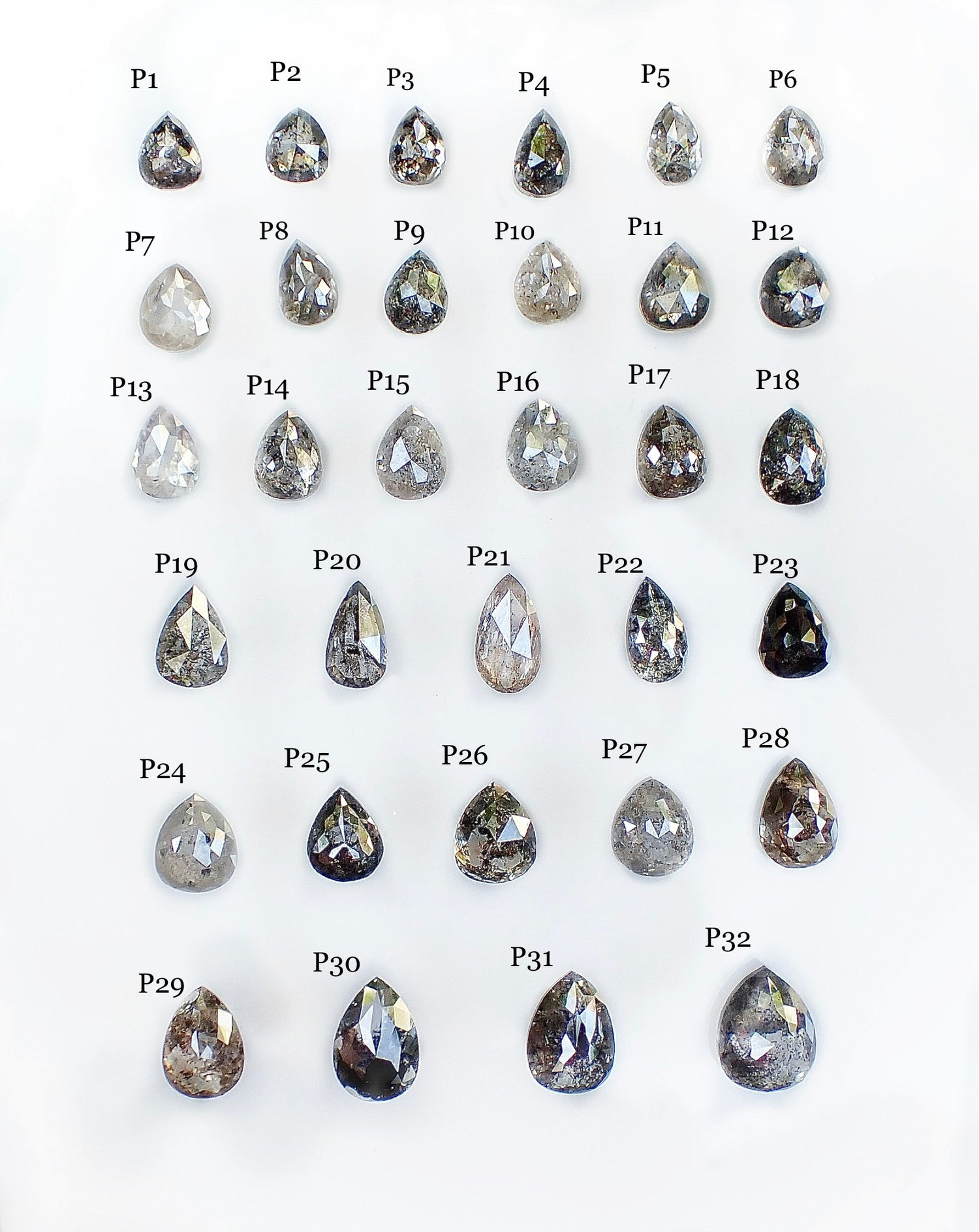 Custom: Pear Salt and Pepper Diamond Ring - mossNstone
