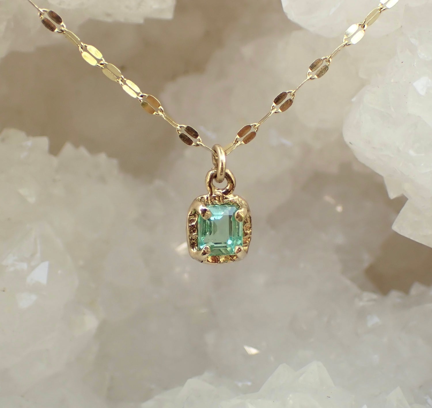 14k Emerald Necklace