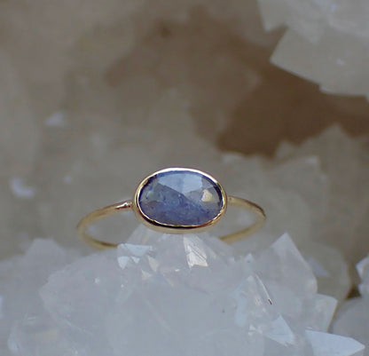 Custom Gemstone Stacking Ring, Solid 14k:  Select your Stone - mossNstone